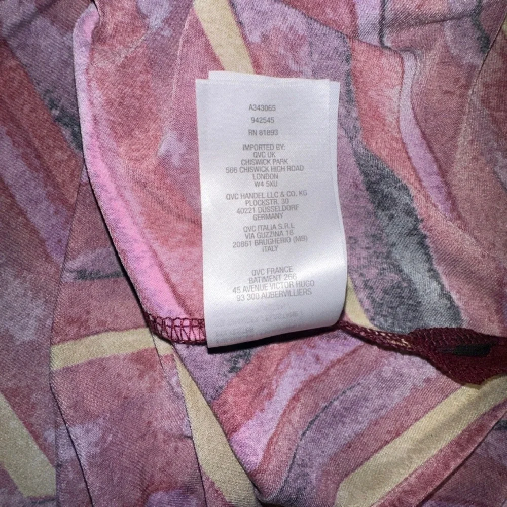 Susan Graver ~ Women’s Multicolor Chevron Long Sleeve Tunic Top A343065 Size 1X - Picture 6 of 8